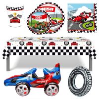 【CW】 Racing Car Plastic Table Cover Plate Cups Napkins Boys Birthday Theme Supplies Race Decoration Tablecoth