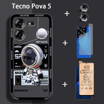 Case for Tecno POVA 5 Pro 5G Case Compatible with Tecno POVA 5 Pro 5G Phone  Case Cover [with Tempered Glass Screen Protector][Hard PC + Soft
