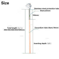 อุณหภูมิ WRN122อุณหภูมิเซ็นเซอร์สูงอุณหภูมิ T Hermocouple คอรันดัมหลอดเซรามิก K ประเภท1300องศา SUS304สำหรับบ้านอุตสาหกรรม DIY