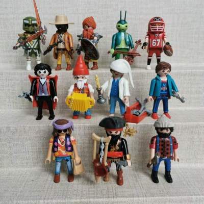 Playmobil Figurines ของเล่นตุ๊กตาขยับแขนขาได้เด็กผู้หญิงขนาด7ซม. อัศวินทหารหุ่นทหาร S16 S15 S17 S19 S18