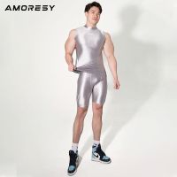 AMORESY Poseidon ซีรีส์ของเสื้อผ้าออกกำลังกายยืดหยุ่นแน่นเสื้อกล้ามสำหรับวิ่งฟิตเนสกีฬาเย็นและนุ่ม