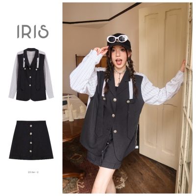 พร้อมส่ง「สินค้าลิขสิทธิ์แท้」Iris Boutique IT23L095 Dark night set เสื้อผ้าผู้หญิง ชุดเข้าเซ็ท