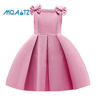 MQATZ ฤดูร้อนสลิงเด็กชุดเดรสสำหรับสาวชุดเด็ก Bowknot Party ชุดเจ้าหญิงสาว Vestido เสื้อผ้างานแต่งงาน3-10ปี L5246