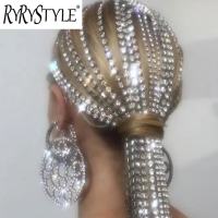 Stonefans ยาวพู่ Rhinestone Head Chain Headwear สำหรับผู้หญิงคริสตัลงานแต่งงานอุปกรณ์เสริมผมเจ้าสาว Headband เครื่องประดับ