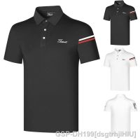 J.lindeberg ANEW TaylorMade1 DESCENTE Tleist เสื้อกีฬาแขนสั้นสำหรับเล่นกอล์ฟ,เสื้อเสื้อเชิ้ตผู้ชายใส่เล่นกอล์ฟเสื้อกีฬาแขนสั้นแห้งเร็วเสื้อโปโลผู้ชาย