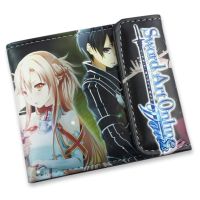 ศิลปะดาบอะนิเมะ Bfhn ออนไลน์ Kirito PU กระเป๋าสตางค์ใบสั้นอนิเมะ Yuuki Asuna กระเป๋าใส่เหรียญที่ใส่บัตร