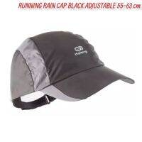 RUNNING RAIN CAP BLACK ADJUSTABLE 55-63 cm หมวก กันฝน ใส่ วิ่ง แบบปรับได้ 55-63 ซม.