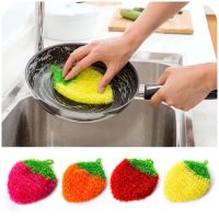 13x14cm Korea Strawberry Wipes Dishwashing Towels Acrylic Polyester Silk Dish Cloth Cleaning Cloth kitchen washing towel