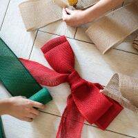 【CC】 11cmx270cm linen ribbon multi-color handmade gift packaging party gifts decoration