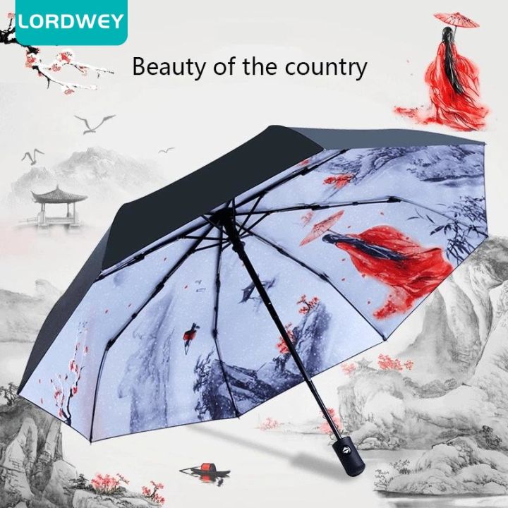 lordwey-อัตโนมัติร่มฝนอาทิตย์ฝนป้องกันรังสียูวี-windproof-ชายหาดร่มสาวร่มพับร่มร่มฝนผู้หญิงแบบพกพา