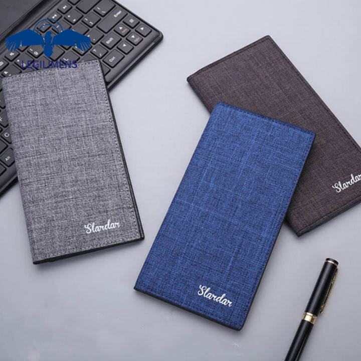 LEGILIMENS Men's Wallet Canvas Long Wallet Casual and Durable Men's