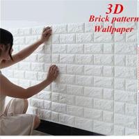 【HOT】 3D Self-adhesive Waterproof Faux Brick Wall Stickers Wallpaper Decal Peel Stick Art Wall Panels Home Decoration Accessories