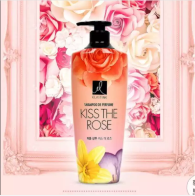 Elastine Perfume Shampoo 600ML.รุ่นKiss The Rose แชมพูเกาหลี นำเข้าจากเกาหลี ของแท้100%