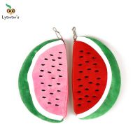 1 Piece Fashion Plush Material Large Volume Watermelon Fruit Pencil Case Coin Purse Students Office School Supplies Stationery Pencil Cases Boxes