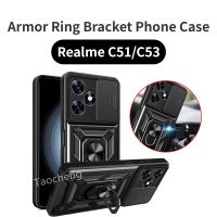 เคสสำหรับ Realme C51 C53 RealmeC51 C 51 53 NFC 2023เคสโทรศัพท์แหวนหุ้มเกราะปลอกกันกระแทกแบบดึงได้ฝาหลังป้องกันกล้อง