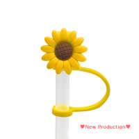 New Production? 2ชิ้นผลไม้น่ารักซิลิโคนหลอดดื่มหมวกกันฝุ่นนำมาใช้ใหม่กันน้ำสาดปลั๊กฝาครอบถ้วยสร้างสรรค์อุปกรณ์เสริมหลอดปิดผนึก