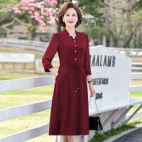 ♞◊◊ Middle-aged mother got a knee dress summer summer show thin meat long boom in the elderly womens dress