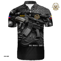 officer SECURITY Summer NARDO M4A1 BLACKFULL SUBLIMATION HIGH QUALITY POLOSHIRT PROTECTOR 10（Contactseller to customize name）{instock} high-quality