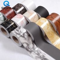 [24 Home Accessories] DIY วอลล์เปเปอร์เส้นรอบเอวห้องครัวห้องน้ำห้องนั่งเล่น Baseboard Decor Self Adhesive Marble สติ๊กเกอร์ติดผนังสีทึบ Waterproof