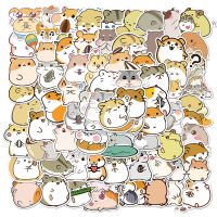 【cw】100 Cartoon Cute round Roll Hamster Graffiti Sticker Phone Case Luggage Scooter Waterproof Paste Cross-Border Wholesale