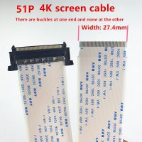 【Big-promotion】 vvigft 51Pin 4K HDTV LCD LED Ribbon Cable AWM 20706 20861 105C 60V VW-1 One End พร้อมซ็อกเก็ตและไม่มีซ็อกเก็ต27.4มม.