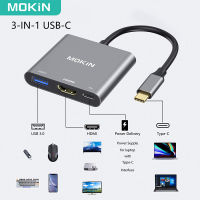 MOKiN Type-C Hub Thunderbolt 3 USB C HDMI 4K Multiport Adapter USB 3.0พอร์ตพอร์ต USB-C สำหรับ Air Pro Xiaomi PC อุปกรณ์เสริม