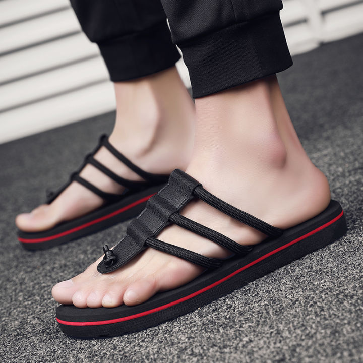 trsoye-รองเท้าแตะแฟชั่นสำหรับผู้ชาย-รองเท้าแตะสำหรับฤดูร้อนรองเท้าแตะสไตล์เกาหลีสำหรับผู้ชายใส่กลางแจ้งสวมใส่สบาย