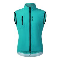 WOSAWE Ultralight Windproof Cycling Vest Mens Wind Coat Bike Gilet Stretch fabric Sleeveless Jacket With Zipper Pocket