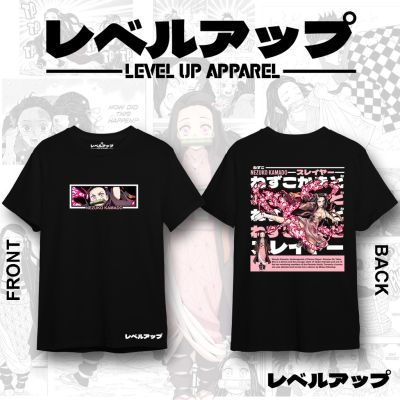 [มีสินค้า]เสื้อยืดอะนิเมะ - Nezuko Kamado Demon Slayer เสื้อแขนสั้นผ้าฝ้าย 100% TEE