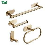 【hot】 No Accessories set Gold Bar Rack Rail Toilet Paper Holder Wall-mounted Robe