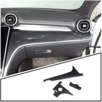 Center Console Dashboard Panel Trim for - C-Class W206 C200 C300 2022 Accessories ABS Carbon Fiber