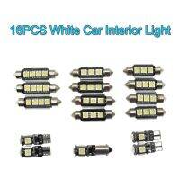 16ชิ้น/เซ็ตรถ Led สีขาวภายในแพคเกจไฟชุดสำหรับ Vw Passat B5 2002-2005