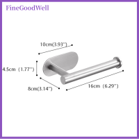 FineGoodWell ที่ยึดม้วนกระดาษชำระติดผนังที่ยึดกระดาษสายน้ำฉีดโลหะสแตนเลสกระดาษกั้นห้องน้ำมีกาวในตัว