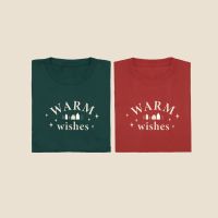 【HOT】#ถูกสุด Warm wishes เสื้อยืด T-shirt Unisex Cotton 100%100%cotton