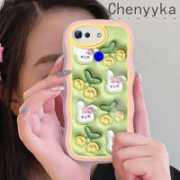 Chenyyka เคส V30 V20เคสสำหรับ Honor โปร3D การ์ตูนน่ารักดอกไม้กระต่ายดีไซน์ใหม่ขอบครีมโปร่งใสลายกล้องถ่ายรูปเคสมือถือนุ่มเรียบง่ายปลอกป้องกันอ่อนโยน