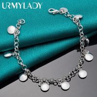 สร้อยคอแบบจี้ห้อยถั่ว925เงินสเตอร์ลิง Urmylady สำหรับผู้หญิงเสน่ห์เครื่องประดับงานแต่งงาน