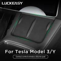 For Tesla Model 3 Model Y 2021-2022 Silicone Anti-Skid Pad Car Phone Wireless Charging Pad Model3 Non-Slip Mat Auto Accessories