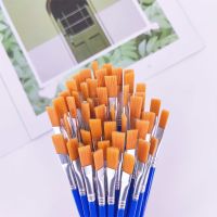 [Kiki tool store] 50pcs Art Painting Nylon Wool Line Pen Flat Paint Brushes Small Brush Volume For Painting Essential Props For Painting Art