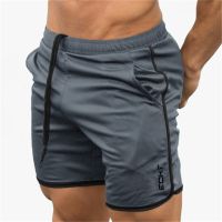 GITF mens gym fitness shorts Bodybuilding jogging workout male shorts pants sport Run Breathable Quick drying Mesh Sweat