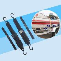 Boat Transom Tie Downs Straps with Quick Release Buckle Universal Trailer Strap Retractable Transom Tie Down Cable Management