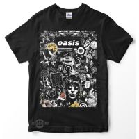 HOT”เสื้อยืด oasis 2 POSTER Premium oasis stand by me kaos band rock britpop suede blur the cure