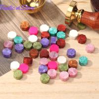 100pcs Vintage Octagon Wax Seal Stamp Tablet Pill Bead Wedding Envelope (I)