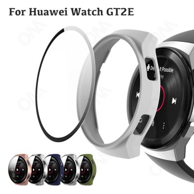 Matte Case for Huawei Watch GT 2E Bumper Case Cover With Tempered Glass Smartwatch 9H Screen Protector film For Huawei GT2E Nails  Screws Fasteners