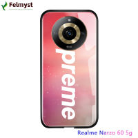 ผู้ชายแฟชั่นสำหรับ Realme 11 5G Realme Narzo 60 5G สำหรับเด็กผู้ชายเคสเลนส์สะท้อนแสงไล่ระดับสีนิรภัยโปร่งใสหลังกระจกเคสโทรศัพท์