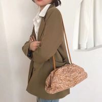 Bark Pattern Fashion Women Shoulder Bag Candy Ruched Pleated Lady Crossbody Bags Spring Summer Shell Female Clutch Girl Handbag