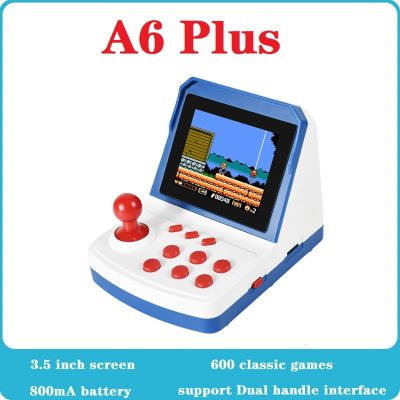 POWKIDDY A6 Plus Mini Game Console 3.5-Inch TFT Screen 240X320 Built-In 600 FC Games Two Player Game Console