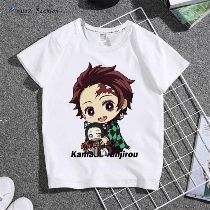 huax-เด็กเสื้อยืดลายการ์ตูน-kimetsu-ไม่มี-yaiba-kamado-tanjirou-เด็กเสื้อฤดูร้อนสำหรับ4-10ปีเสื้อดาบพิฆาตอสูร