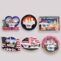 USA fridge magnets Washington D.C. cultural landscape tourist souvenirs hand-painted magnetic refrigerator sticker collection