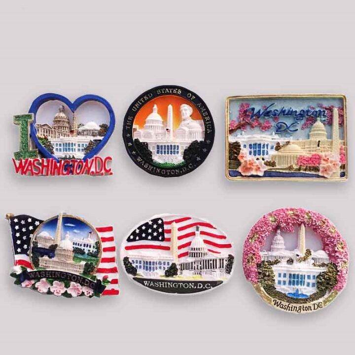 USA fridge Washington D.C. cultural landscape tourist souvenirs handpainted