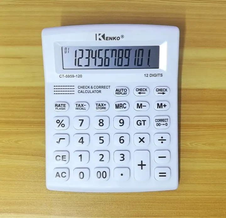 KENKO CT5959120 12 Digits Electronic Calculator Big Number LCD Display Lazada PH